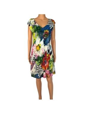 Vintage Y2K Jam's world Sherry Mini Dress Women Small Hawaiian Tropical Floral